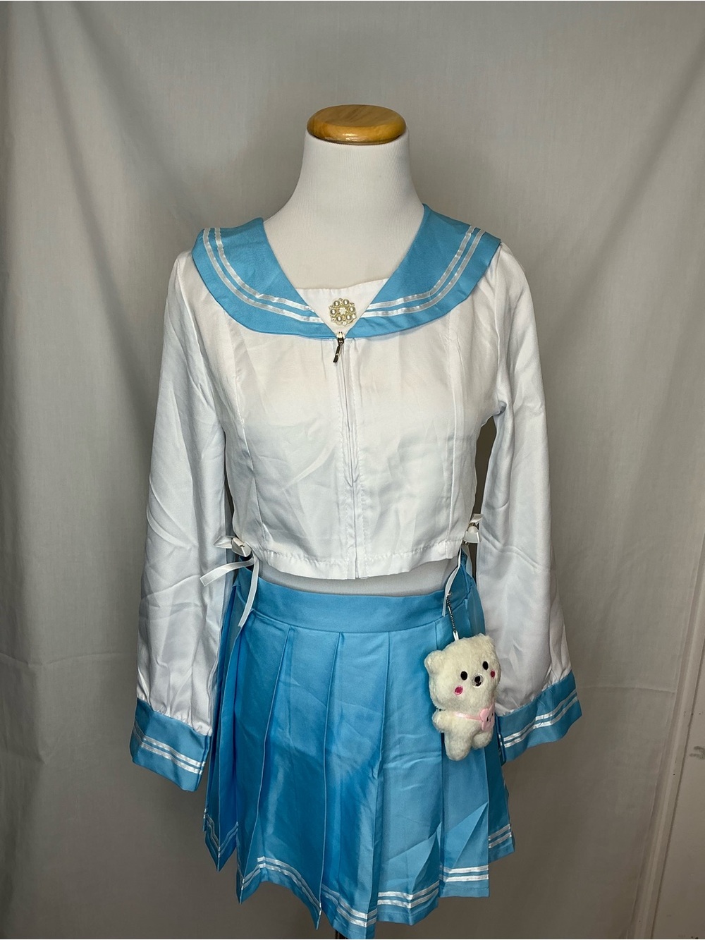 2160 - Blue & White Sailor Two-Piece Schoolgirl Set